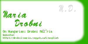 maria drobni business card